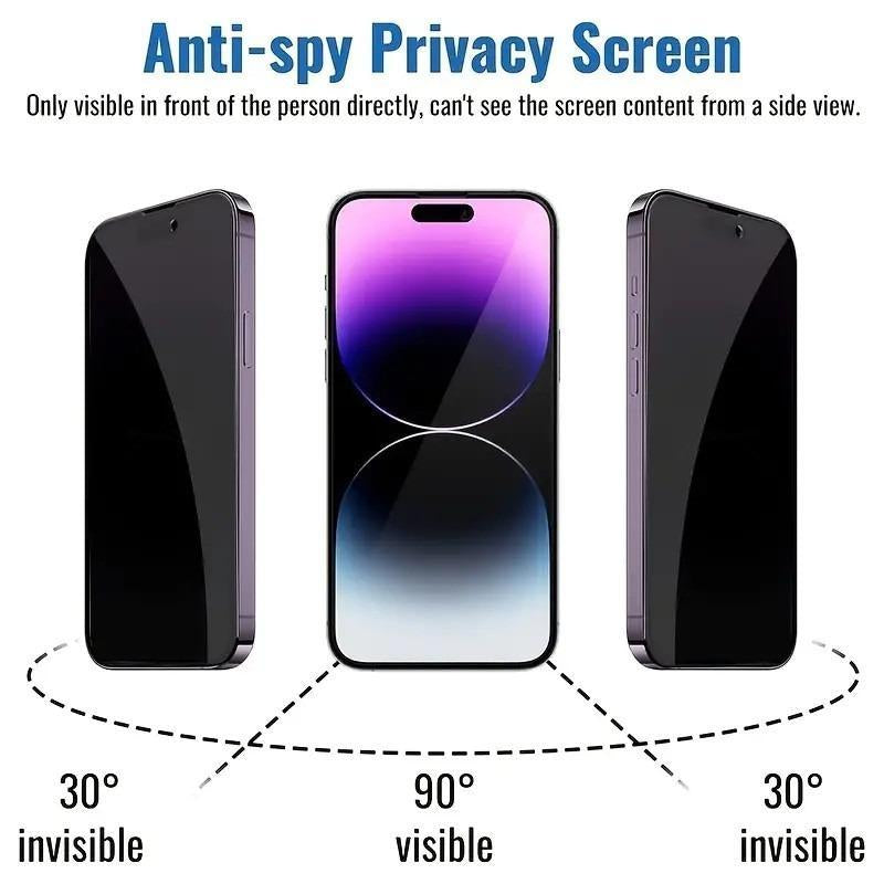 Anti-Spy Privacy Phone Screen Protector, Tempered Screen Film Compatible with Iphone 17 16 15 14 13 12 11 Pro Max Plus, Mobile Phone Accessories